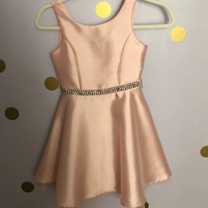 Sleeveless pink satin dress in excellent condition